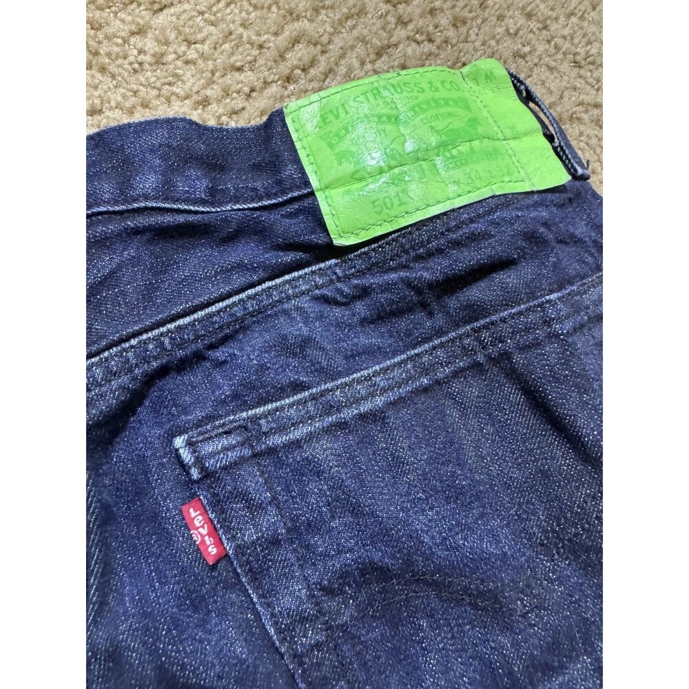 Levi’s 501 Jeans Men’s 34x32 Green Tag Rare Edition Blue Denim Button Fly